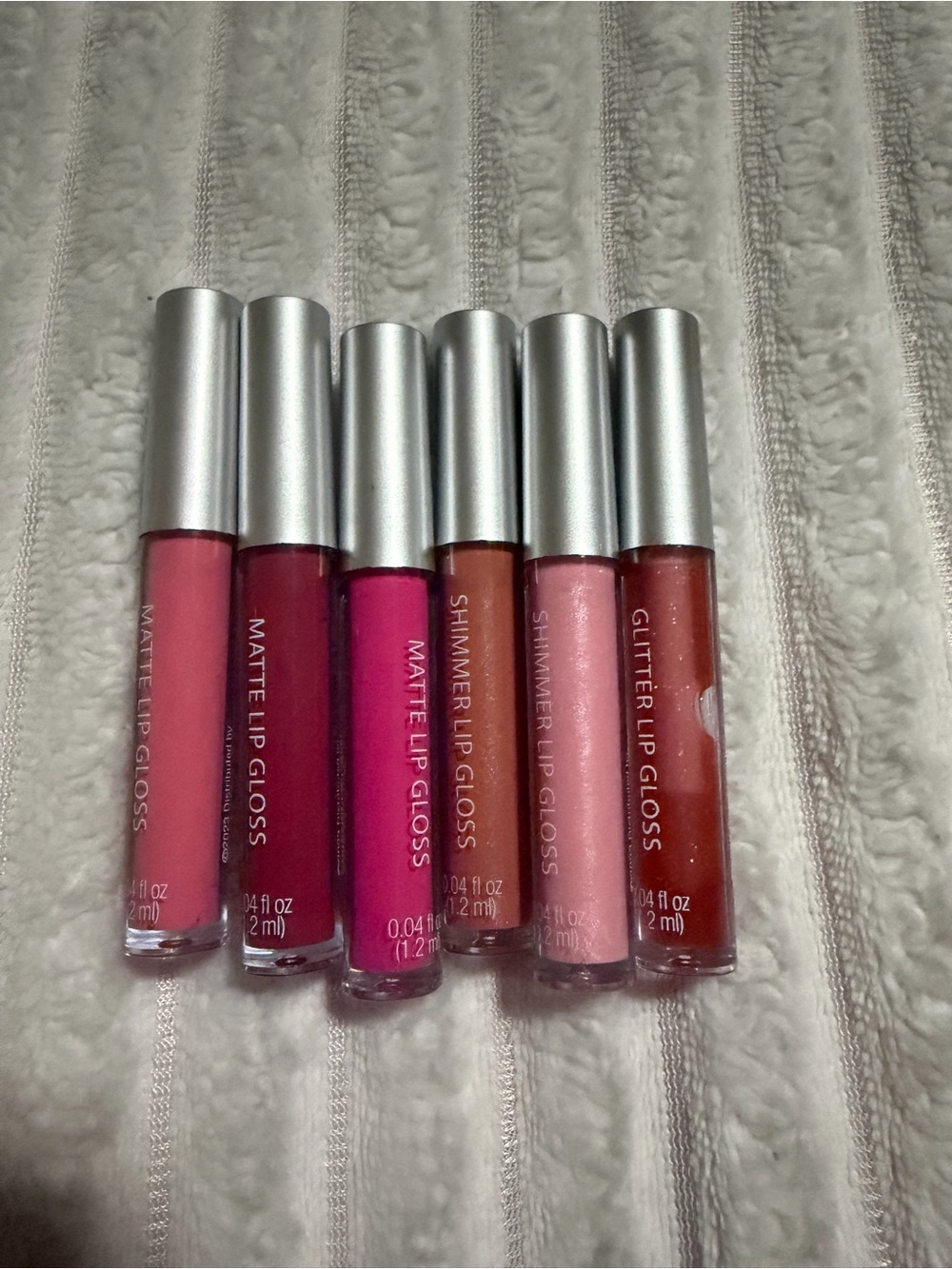 Assorted Pink & Rose Lip Gloss Set - Matte, Shimmer & Glitter